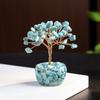 Crystal Money Tree Miniature Decor With Natural Gemstones For Feng Shui Wealth