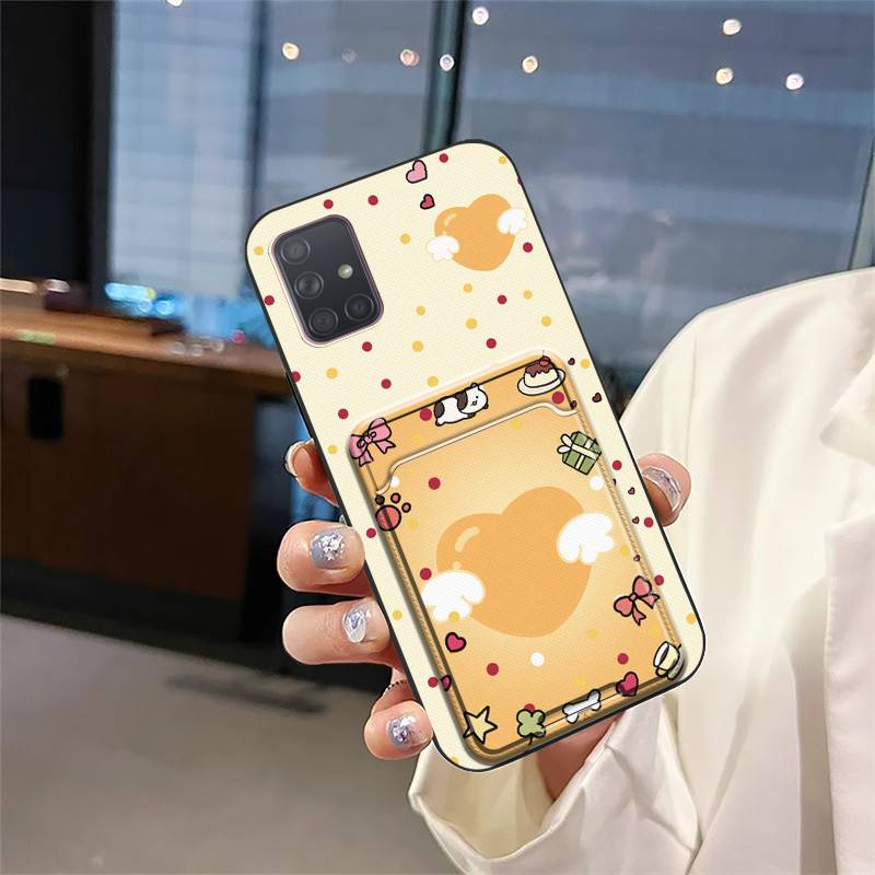 Shockproof Card bag Phone Case For Samsung Galaxy A51/M40S Back Cover Graffiti Card slot Anti-dust Cute protective TPU