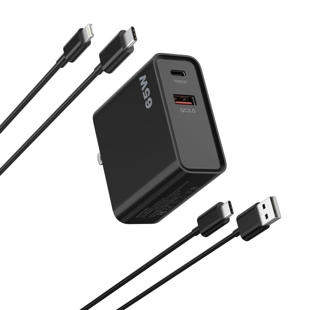 65W GaN PD Fast Charger: USB-C Travel Plug for Phones & Laptops (EU Standard)