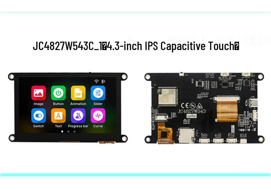 ESP32 S3 Dev Board with 4.3" HD Touchscreen, Arduino & LVGL Compatible
