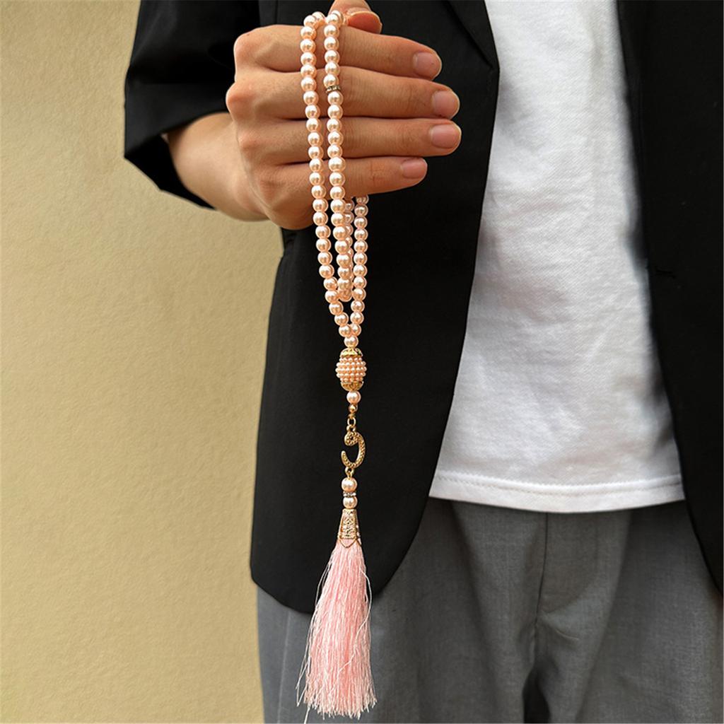 99 Beads Tasbih Beads Muslim Prayer Artificial Pearl Bead Smoothly Finish For Enhanced Religious Experience And Serenity