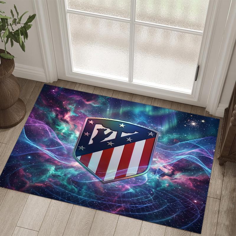 Design Atletico Madryt Kryształowy Aksamitny Dywan Przytulny Nie?Antypoślizgowy Dywan Wzorzysty Do Sypialni Salonu Przedpokoju