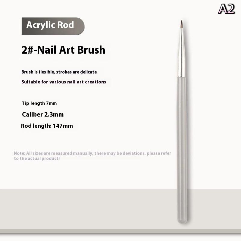 Nail Art Brush Checker Nail Drawing Painting Line Brush Uv Gel Brush Detail Brush Nail Art Tool Acrylic Diy Design Manicure Tool
