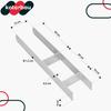Kotarbau® H-Post Base For Embedding Bracket Galvanized Steel Anchor 120 Mm Set Of 2