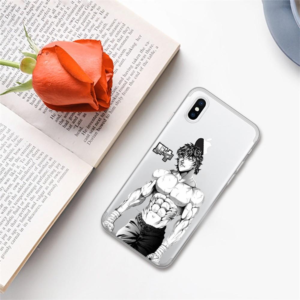 Japan Anime Baki Phone Case For iPhone 15 14 13 12 11 Pro Max Mini X Xs XR 6 7 8 Plus SE 2020 Transparent Case