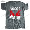Male streetwear T-shirt Cotton T shirt Men Crew Neck Tops Blood Gang Hand Cotton Short Sleeve Bigger Size Summer loose top gift