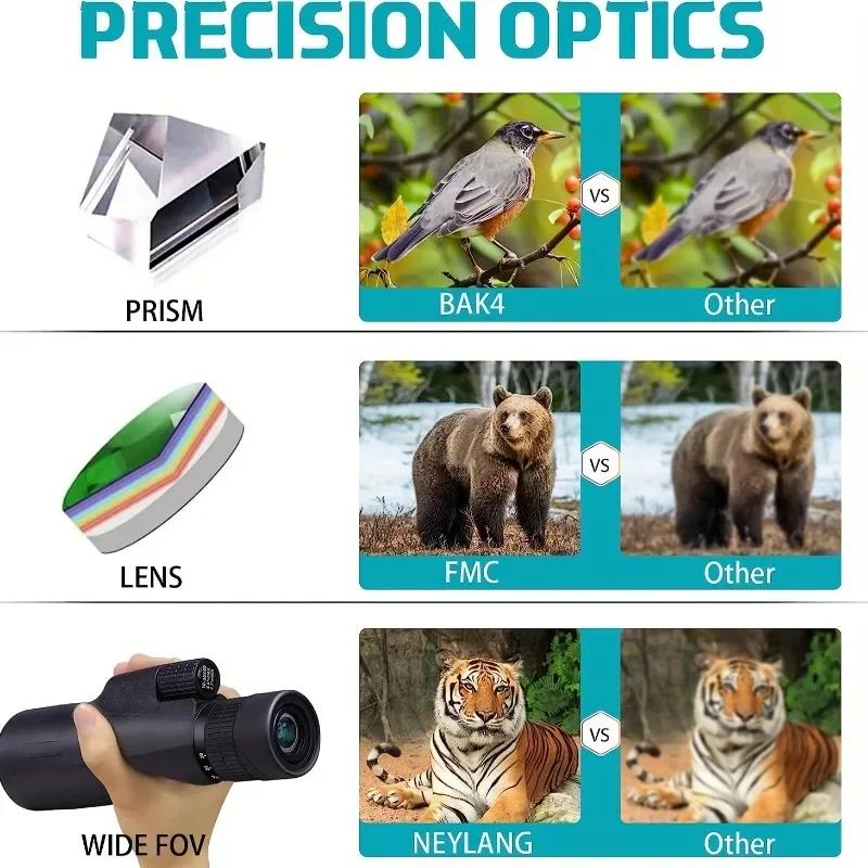 10-30x50mm Stepless Zoom Monocular Telescope, Long Range High Power Scope For Outdoor Exploration, Hiking Bird Watching