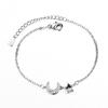 VENTFILLE 925 Sterling Silver Star Bracelet Fashion Korean Five-pointed Star Crystal Double Bracelet
