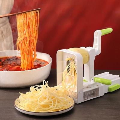 Máquina para hacer fideos de patata Acero Inoxidable Espiralizador de Verduras Rebanador Multifuncional de Ensalada de Verduras Ralladores de Frutas