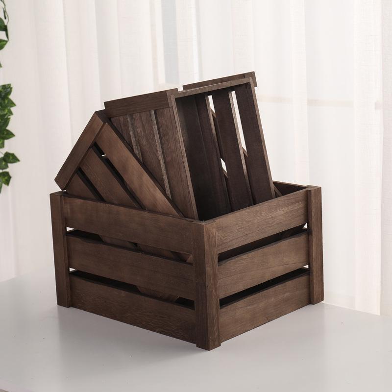 Cassa di Stoccaggio in Legno Vintage Usurata: Espositore Decorativo per Oggetti Vari e Scatola Cornice per Matrimonio