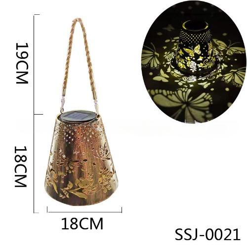 Iron Art Solar Light Butterfly Projection Light Courtyard Lawn Outdoor Decoration Hanging Light Decorative Light