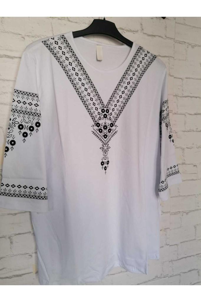 Damenbluse in großer Größe, perfekt für den Sommer, gekämmte Baumwolle, bequeme Bluse