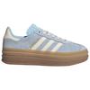 Adidas Gazelle Bold Clear Sky Cream Damen Sneaker Blau Creme-Weiß Gold-Metallic JQ7776