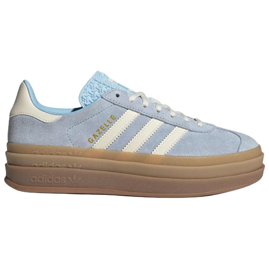 Adidas Gazelle Bold Clear Sky Cream Damen Sneaker Blau Creme-Weiß Gold-Metallic JQ7776