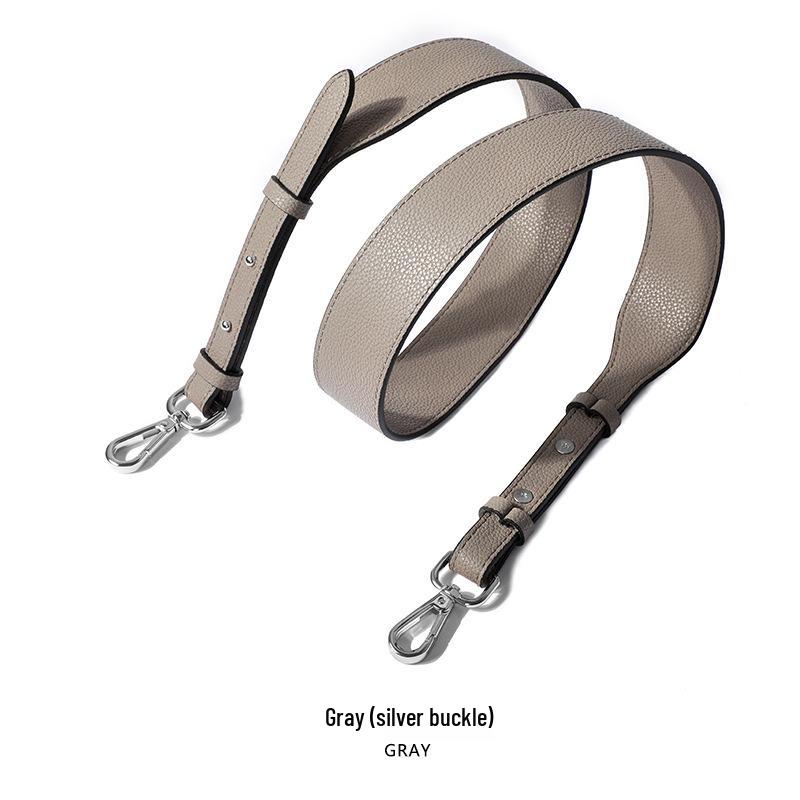 Breiter Schulterriemen aus Rindsleder mit genarbter und Litschi-Musterung - Vielseitiger, verstellbarer Taschen-Ersatzriemen