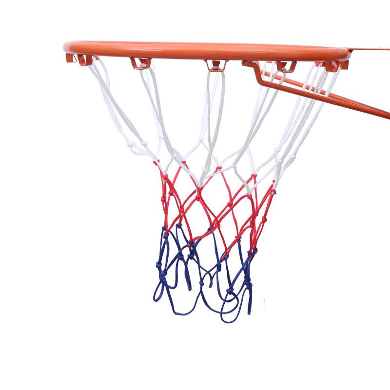Cross-border Heavy Duty White & Blue Basketball Hoop Net for Outdoor Use