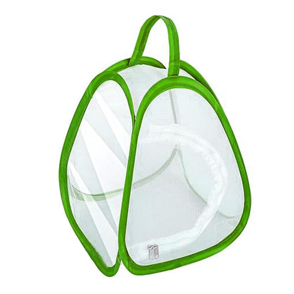 Zipper Opening Collapsible Insect Cage Green Breeding Observing Cages  Indoor Outdoor