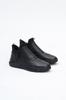 Men's Fashion Genuine Leather Flat Heeled Booties Bootie Black Leather Boots Shoes