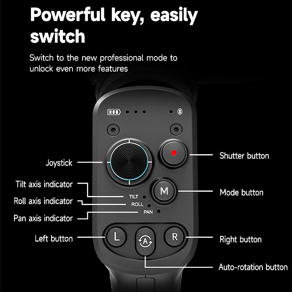 FeiyuTech Camera Stabilizer Electric Gimbal Image Load Capacity Suitable for Canon Eos Zoom Button Cable Control for TIKTOK Video Shooting [] SCORP-C