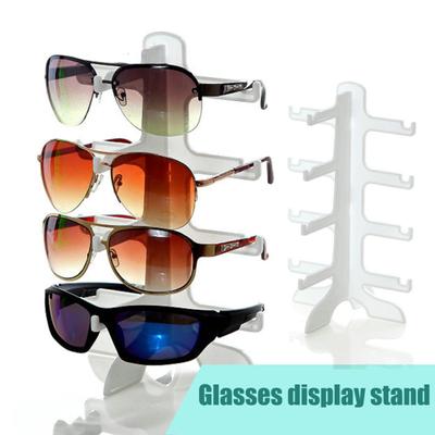 Soporte de exhibición para gafas, organizador de 4 gafas de sol, estable, resistente a roturas, portátil, fácil de montar, gafas de sol, exhibición de almacenamiento