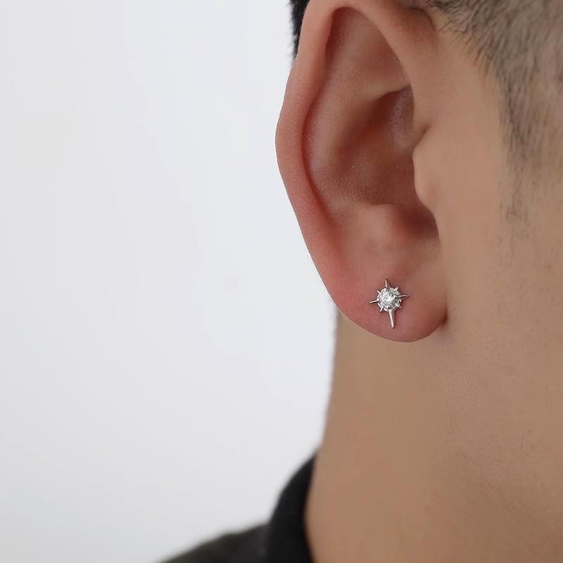 Polaris Magnetic Stud Earrings: No-Piercing, Unisex Hip Hop Ear Clips, Trendy Jewelry for Men & Women