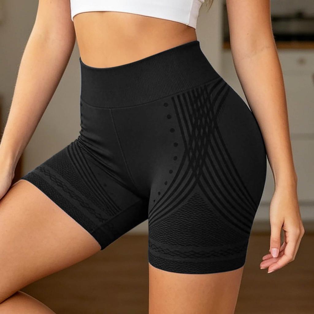 Seamless High Waist Compression Fitness Shorts for Women Tummy Control Butt Lifting Yoga Shorts with Sculpting Design and Breathable Fabric