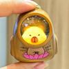 IFYOUOO Creative Kapibala Luminous Keychain Cute Cartoon Space Capsule Capybara Keyring Schoolbag Pendant Hanging Friend Gift