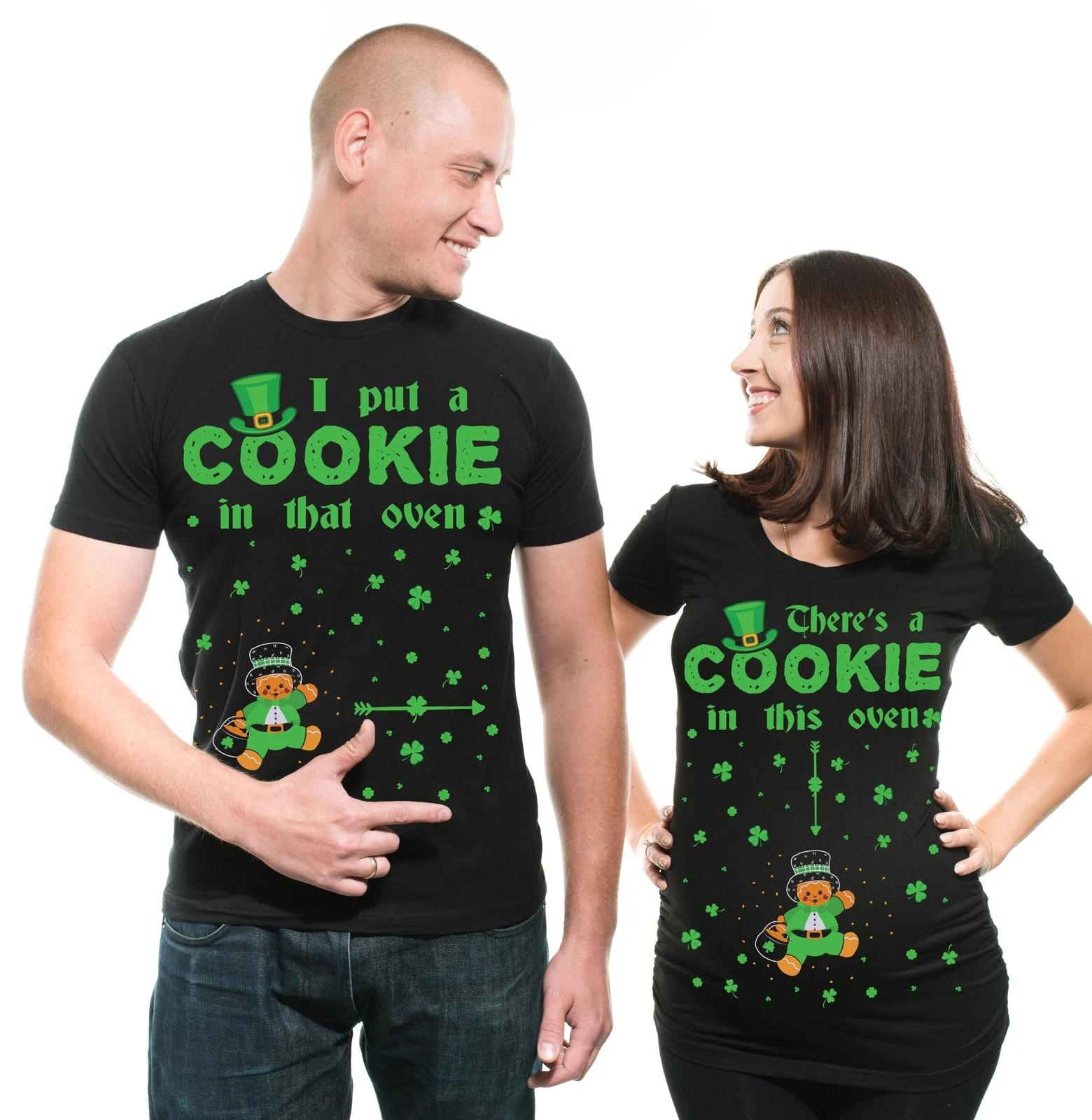 

St Patricks day Couple Maternity Pregnancy Maching T-shirts Baby Boy Irish Tees 4XL