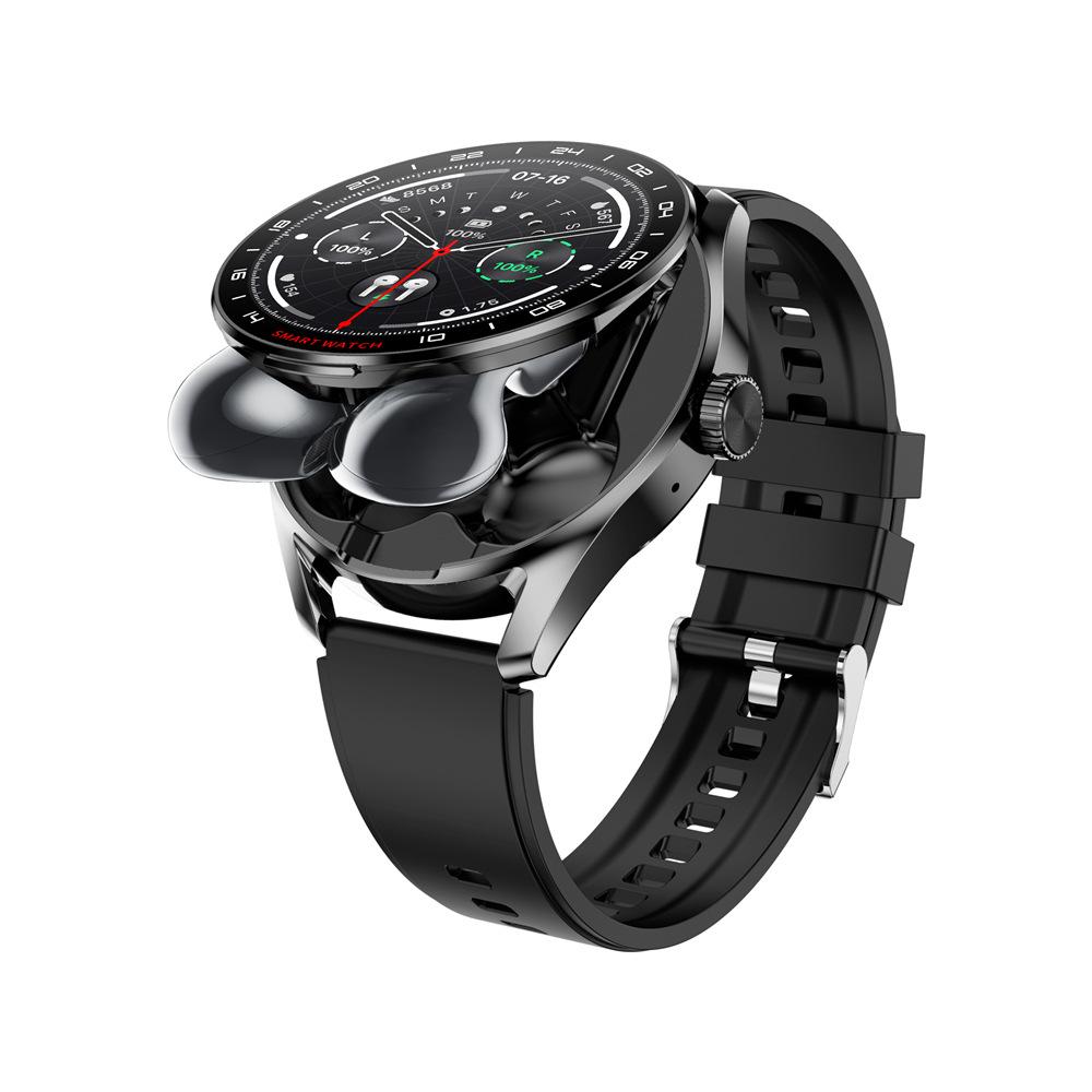 2025 Top Selling Luxury Earphones Smart Watch 2-in-1 Sports Watch Heart Rate Blood Oxygen NFC Band