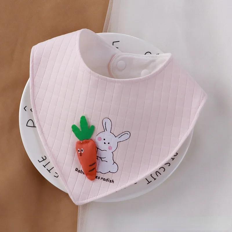 Triangle Cartoon Baby Bibs Soft Newborn Feeding Towel Cotton Cloths for Girls Boys Bandana Bib Newborn Saliva Towel Burp Cloths