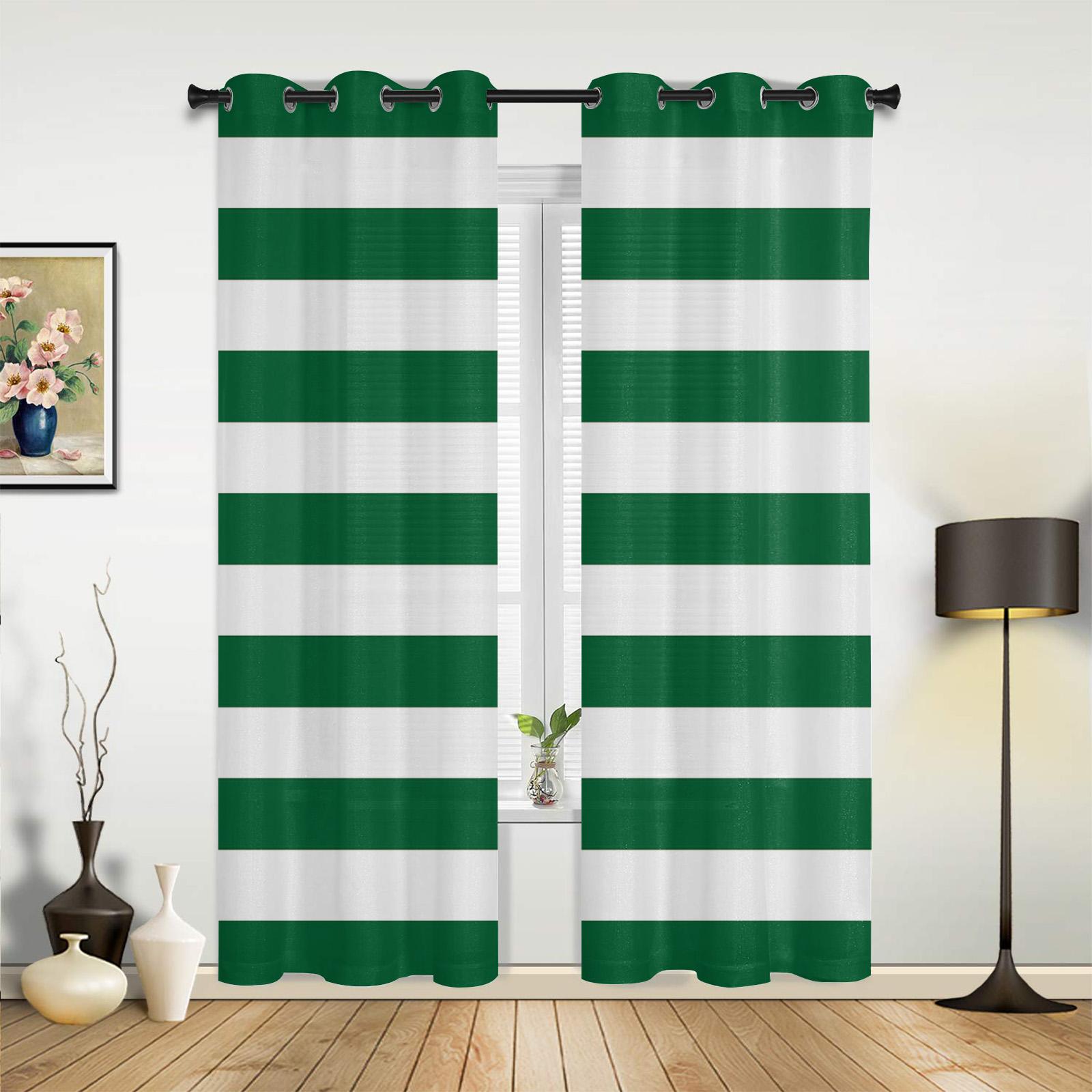 

Modern Stripes Pink White Curtains Bedroom Living Room Drapes Kitchen Children Window Curtain Home Decor Polyester Perfect For Area W100*H130(CM)-Hooks&2PCS