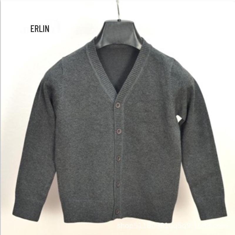 Autumn Korean Style Kids' Cardigan: Boys' Sweater & Girls' Long Sleeve School Uniform