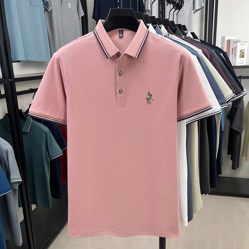 100% Pure Cotton High-end New Brand Paul Embroidery POLO Shirt Summer High-quality Men's Golf Business Casual T-shirt Short Top