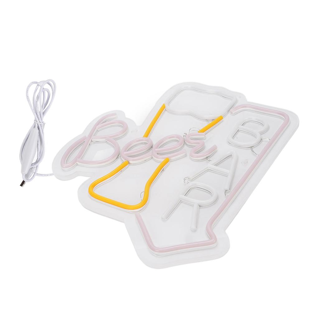 Beer Bar Sign Colorful Dimmable Letter Shaped LED Light Shop Room Wall Decoration Acrylic Panel