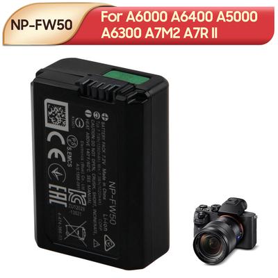 Uppladdningsbart litiumbatteri för SONY A6300 A6000 a6000 A6400 A5000 A7M2 A7R II NP-FW50 Kamerabatteri 1080mAh