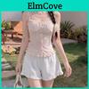 Summer Pink Camisole Top For Women With Slim Fit And Spaghetti Straps