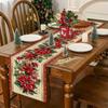 Christmas Ball Table Runner Merry Christmas Decorations For Home 2026 Cristmas Table Cover Navidad Noel Gift New Year Tablecloth