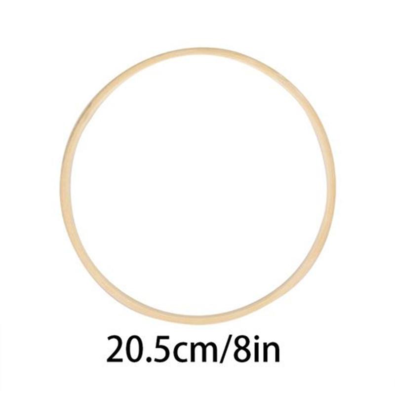 10pcs Dreamcatcher Ring Round bamboo Circle Embroidery Hoop Wind Chime Hanging DIY Fan Frame Rings Craft Accessories