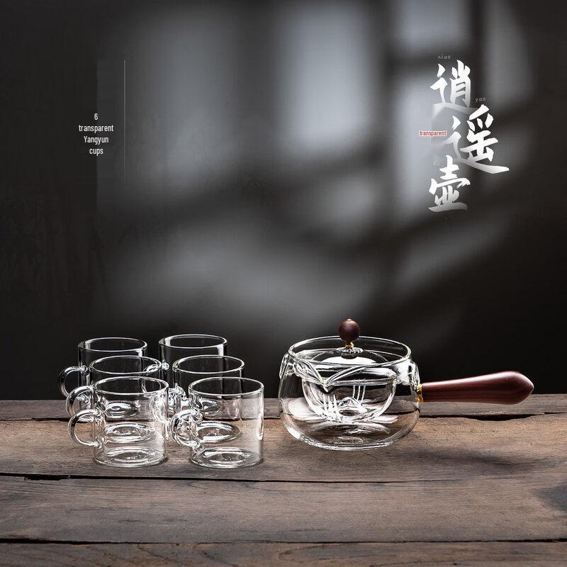 ZISIZ High-Temperature Glass Side-Handle Teapot