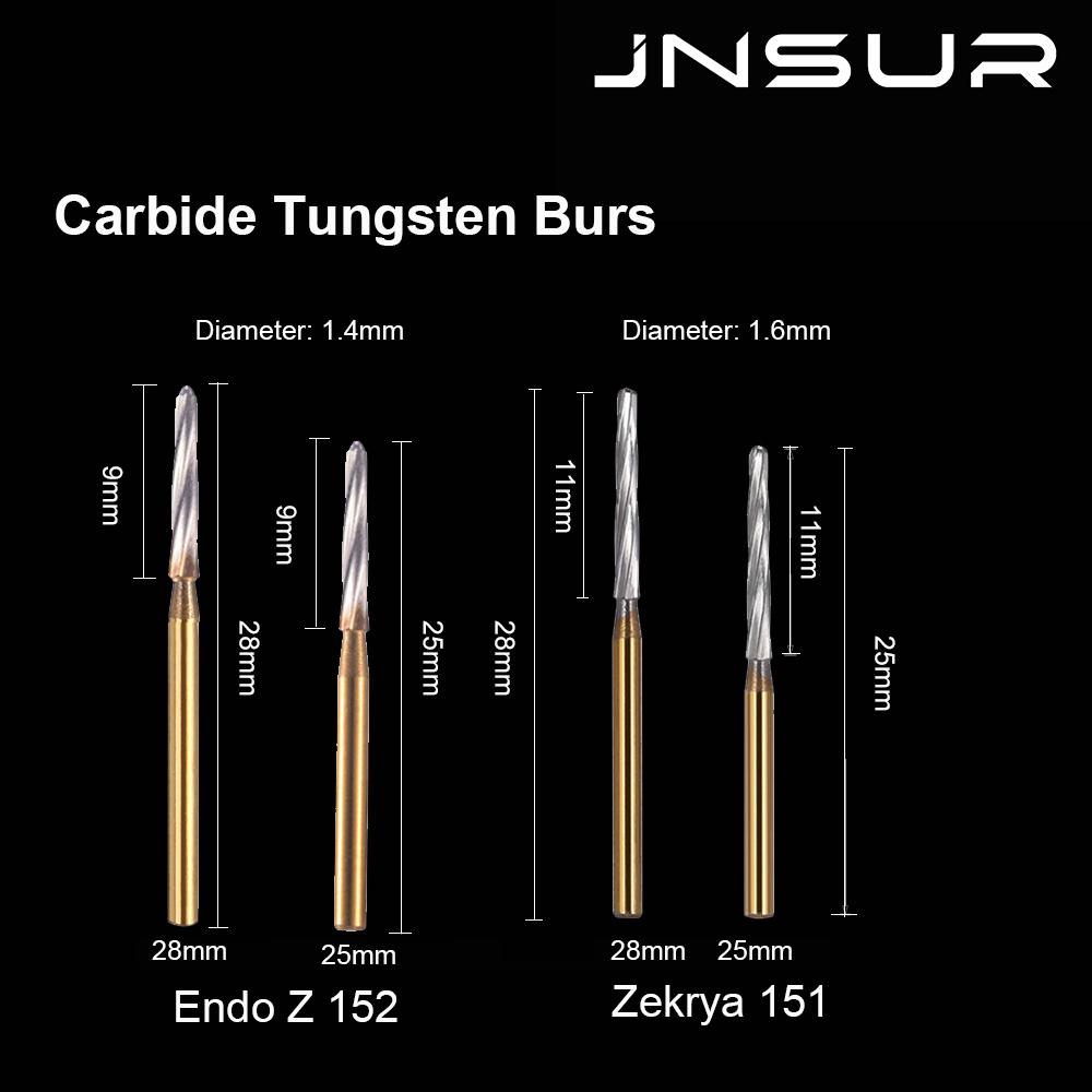 Jnsur Zekrya Dental Tungsten Carbide Bur Endo Z FG High Speed Handpiece Surgical Bone Cutters Drill Bit