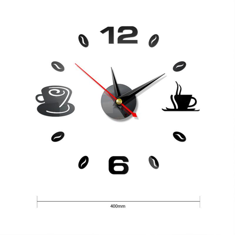 3D Wall Clock Acrylic Frameless Wall Clocks Diy Quartz Clocks Wall Stickers Silent Clock for Home Living Room Wall Decor Horloge