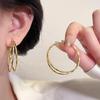 Elegant High-End Hoop Earrings for Women – Fashionable, Lightweight, and Perfect for Larger Faces