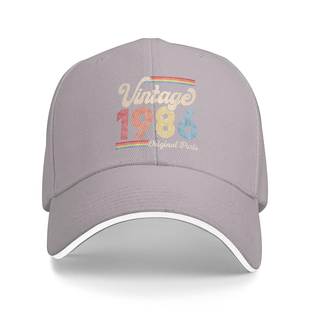 Vintage 1986 Birthday Gift Born Made 1986 Baseball Cap Outdoor Gym Sun Visor Hip Hop Hats Women Men Fashion Custom Baseball Caps