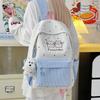 Soft Girl Dot Pattern Nylon Backpack With Cartoon Puppy And Polka Dot Print Designfor Teens And Adults