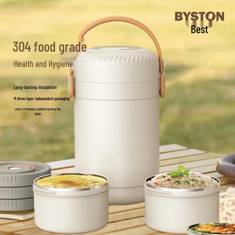 Boshide Ruika 2L 3-Layer Stainless Steel Insulated Lunch Box