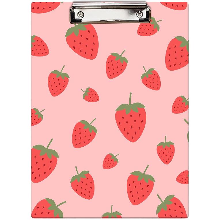 Britimes Clipboard Decorative Office School Hardboard Wood Nursing Clip Board and Pad for Standard A4 Letter Size Vintage Cute Flower Floral Daisy