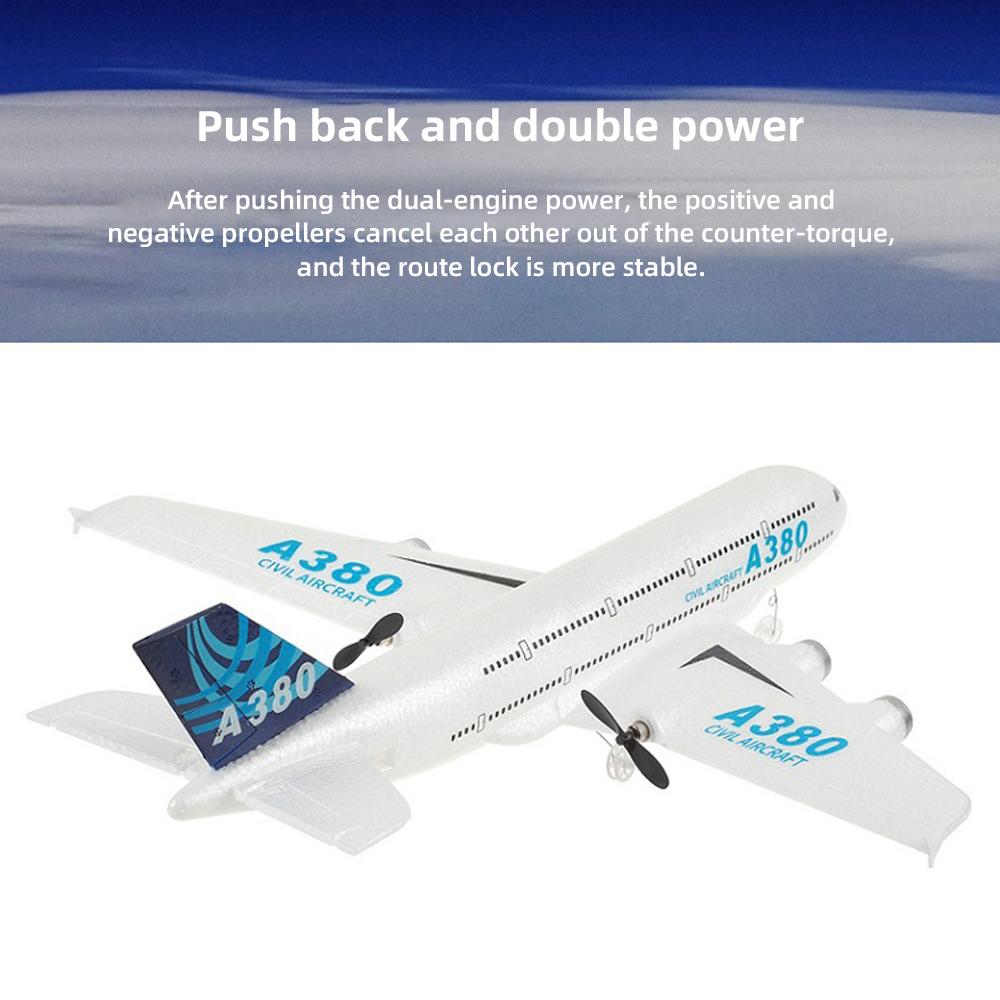 Non-Toxic 3Ch 2Ch A380 Rc Plane Glider Airplanes Remote Control Foam Aircraft Fixed Wing Aircraft 6 Gyroscope Model Airplane Toys Hobbies