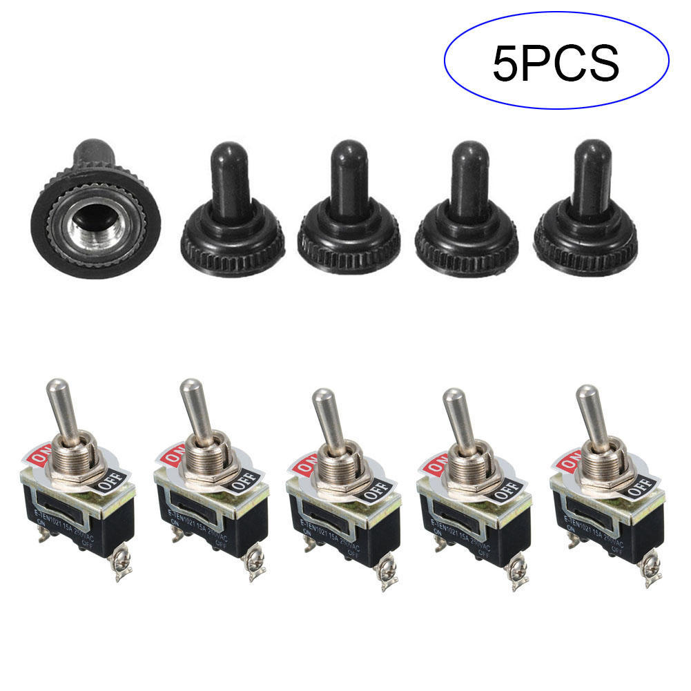 wasserdichte w 5x SPST 2Pin Auto Boot 15A 250V ON \ OFF Rocker Kippschalter