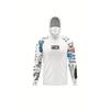 Giacca da pesca con cappuccio da uomo con maschera, abbigliamento sportivo traspirante, outfit da pescatore a maniche lunghe per attività all'aperto