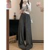 Stripe Pants Idle Style Drape Straight Casual Pants Women Autumn Versatile Loose Slimming Wide-Leg Pants Mop Pants
